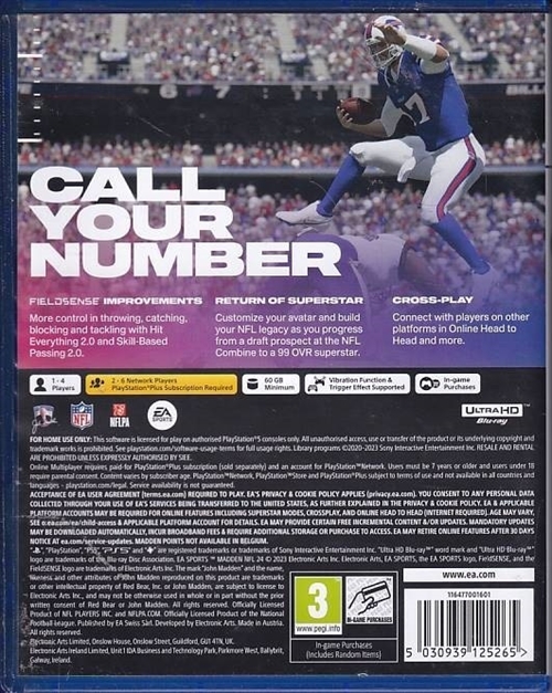 EA Sports Madden NFL 24 - PS5 (A Grade) (Genbrug)